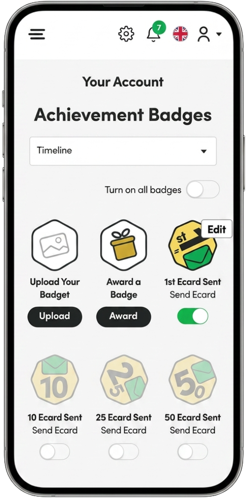Achievement Badges app screenshot